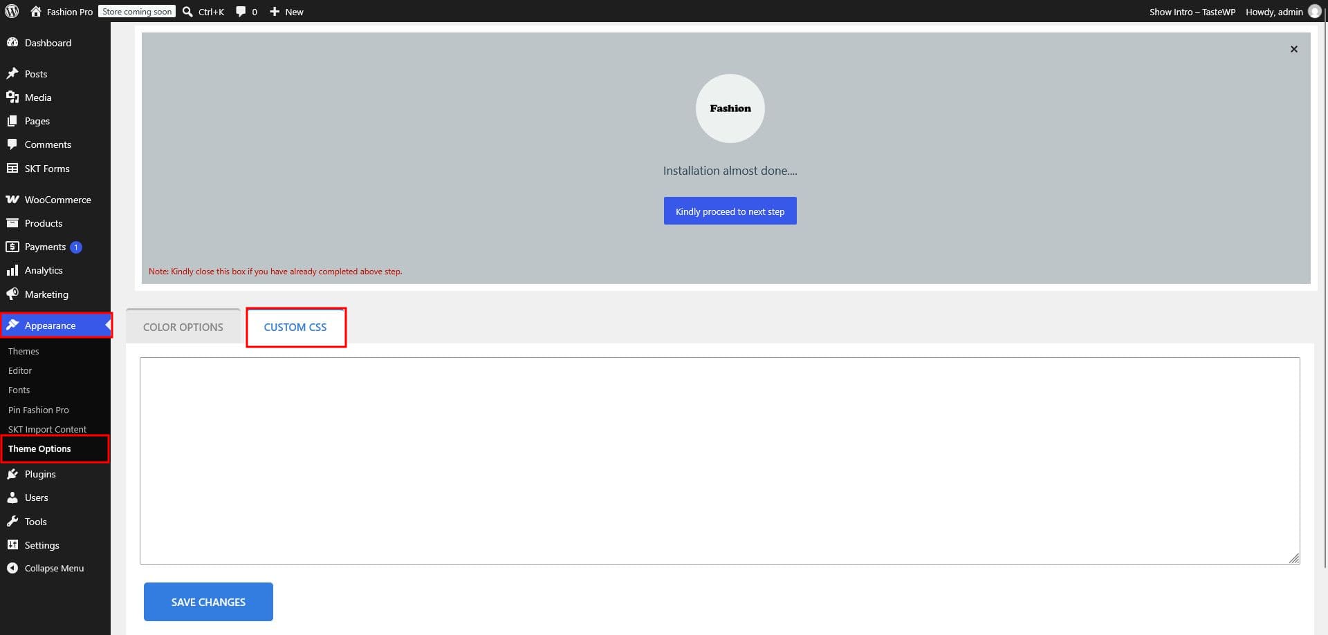 Custom CSS field