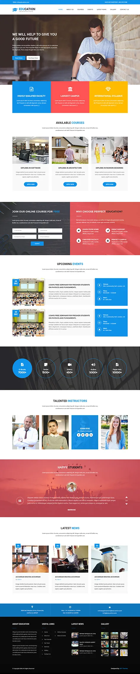 Pin Education LMS WordPress theme