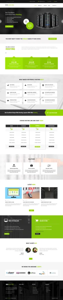 Web Hosting WordPress Theme