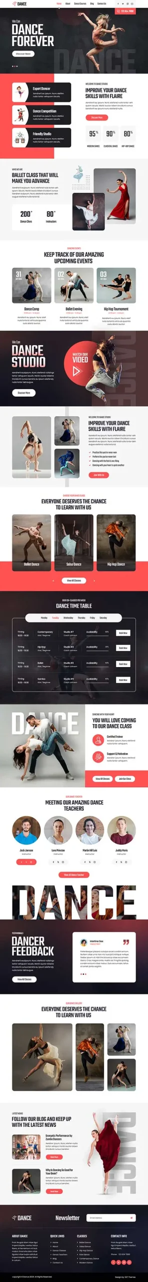 Dance WordPress Theme