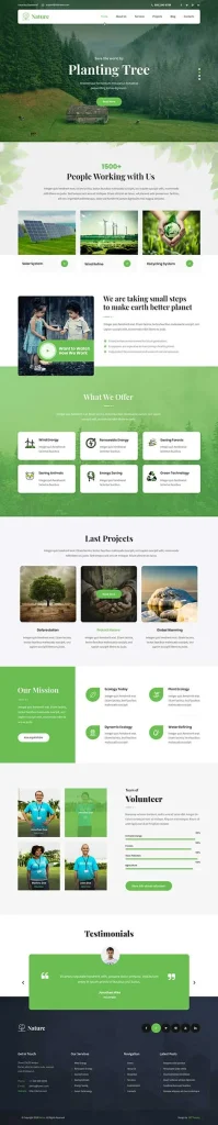 Green Nature WordPress Theme