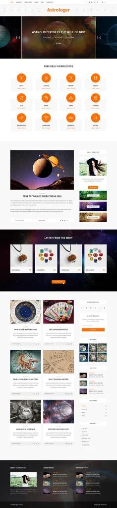 Astrologer Website Templates