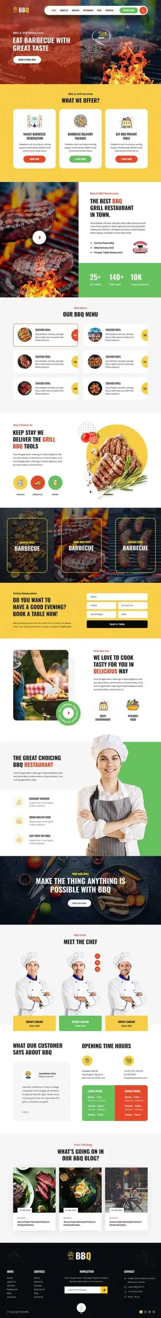 BBQ Restaurant WordPress Theme