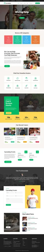 Charity Foundation WordPress Theme