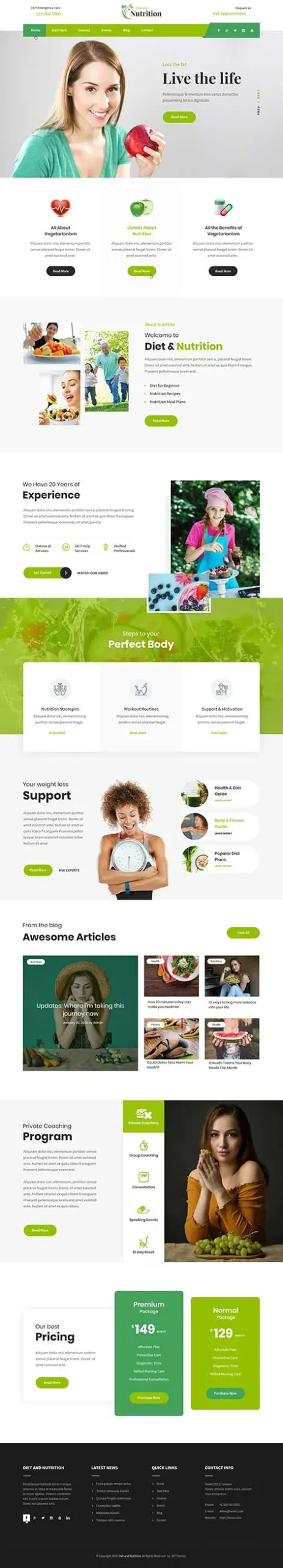 Dietitian WordPress Theme