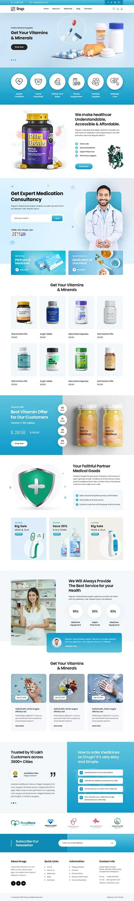 Drug Store WordPress Theme
