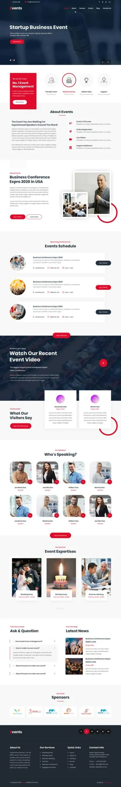 Events WordPress Theme