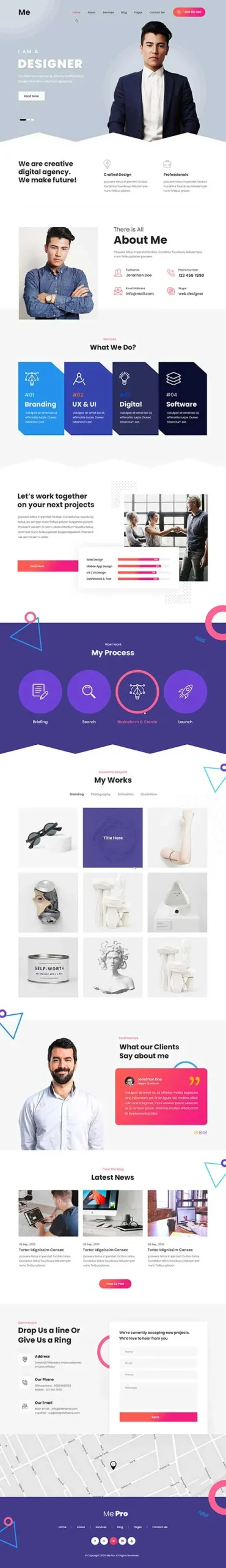 Freelancer One Page WordPress Theme