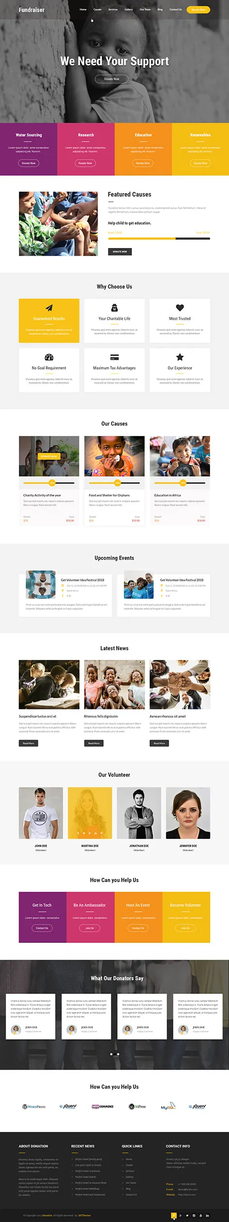 Fundraiser WordPress Theme