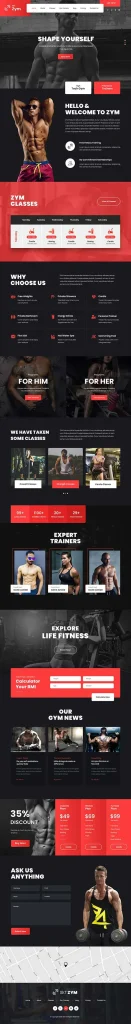 Gym WordPress Theme