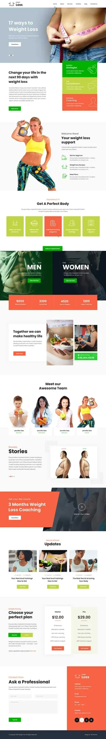 Health and Fitness WordPress Theme