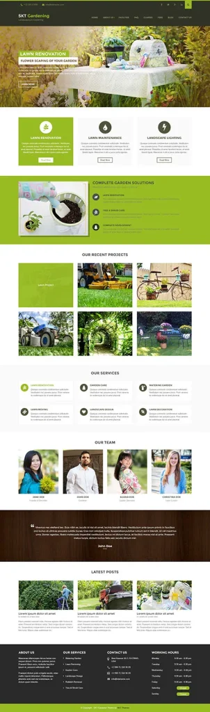 Landscaping WordPress Theme