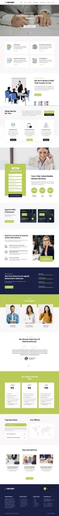 Notary WordPress Theme