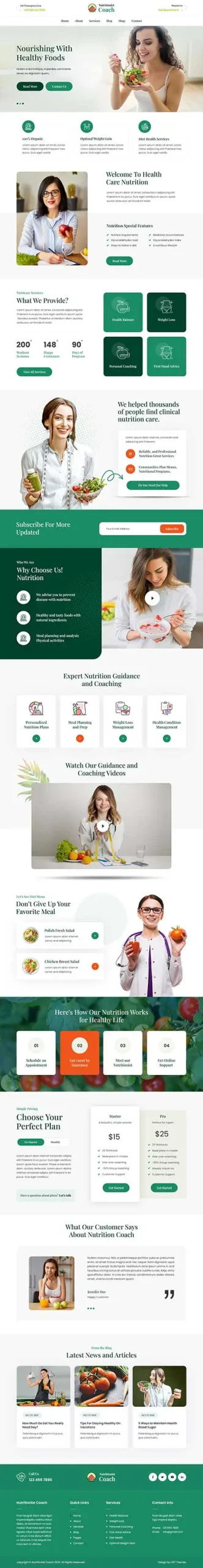 Nutritionist WordPress Theme