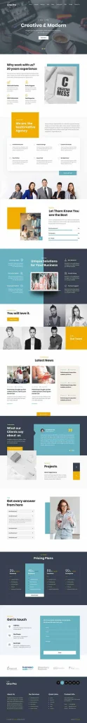 One Page Website Design