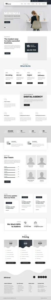 Portfolio Minimalist WordPress Theme