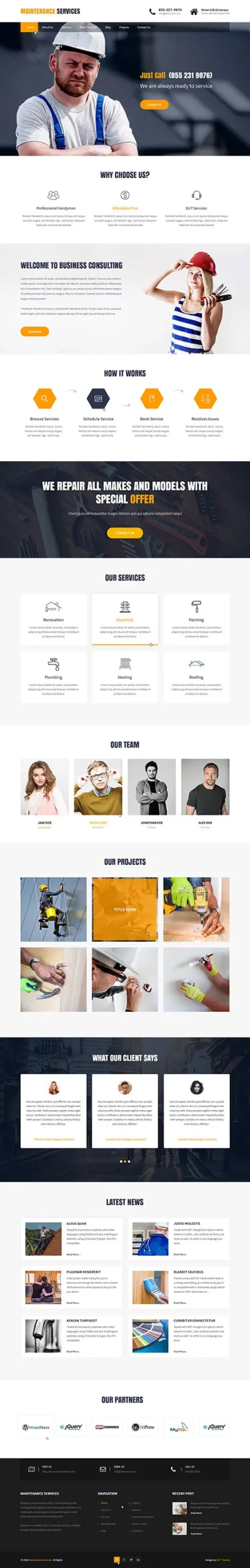 Property Maintenance WordPress Theme