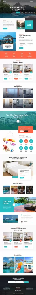 Resort Booking WordPress Theme