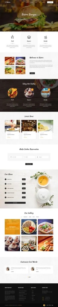 Restaurant Template WordPress