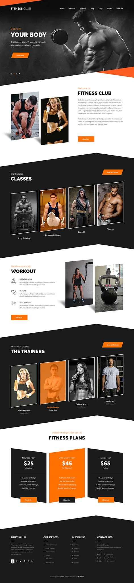 Workout WordPress Theme